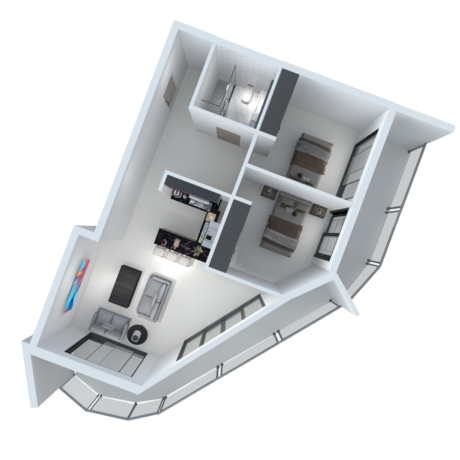 2-Bett-Schnitt